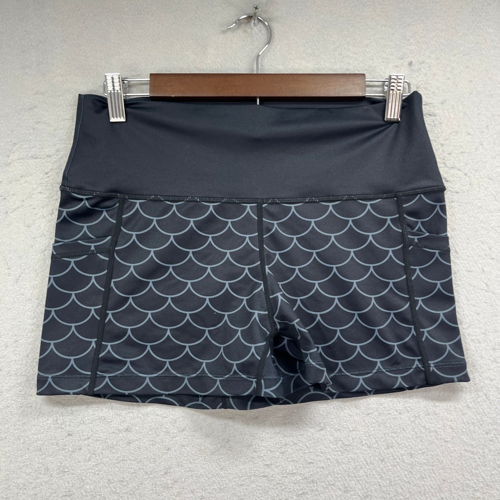 Constantly Varied Gear Shorts Womens M Black Mermaid Scale Athleisure Athletic